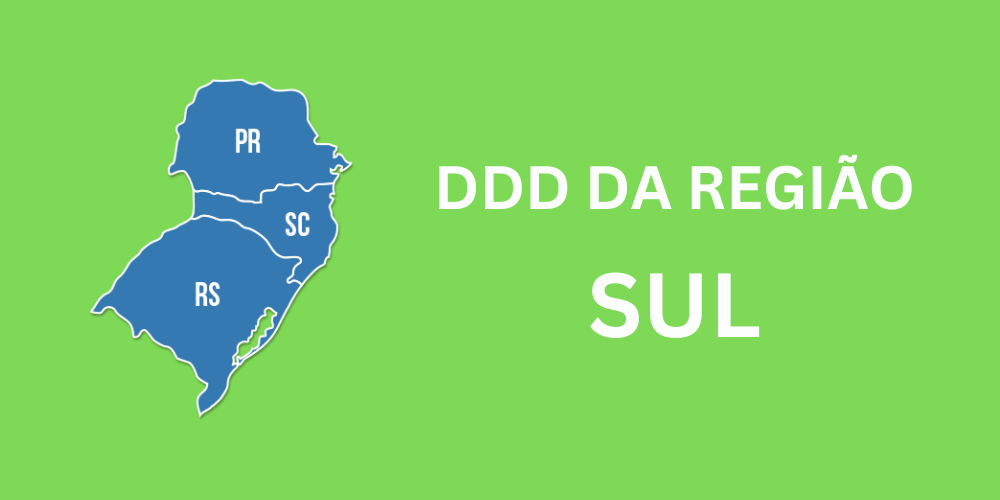 Mapa de DDD da Região Sul - Mapas de DDDs da Região Sul - QUAL DDD
